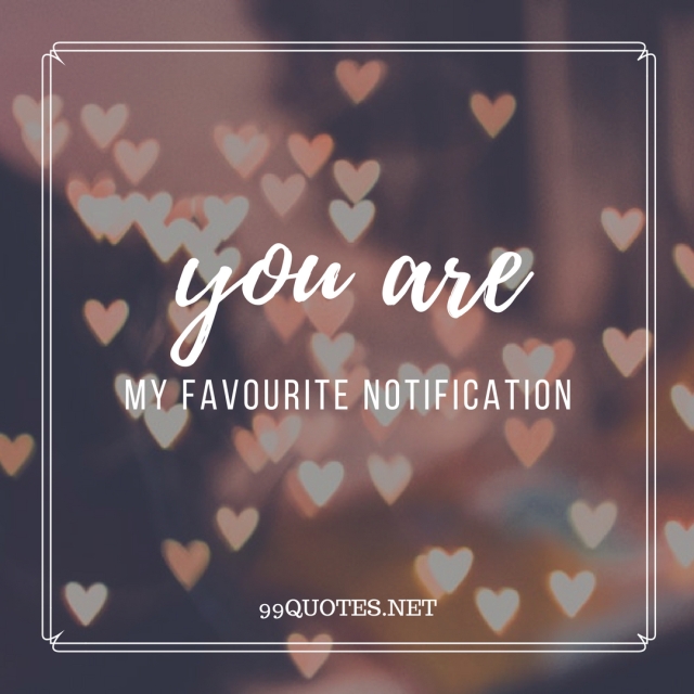You are my favourite notification.